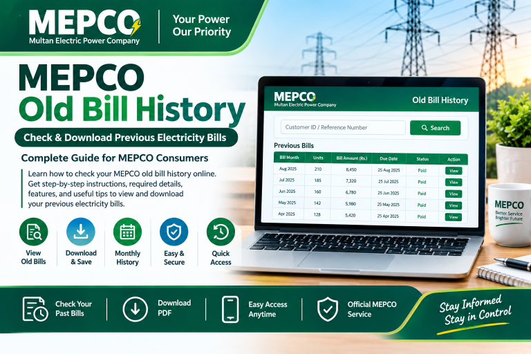 MEPCO Old Bill History